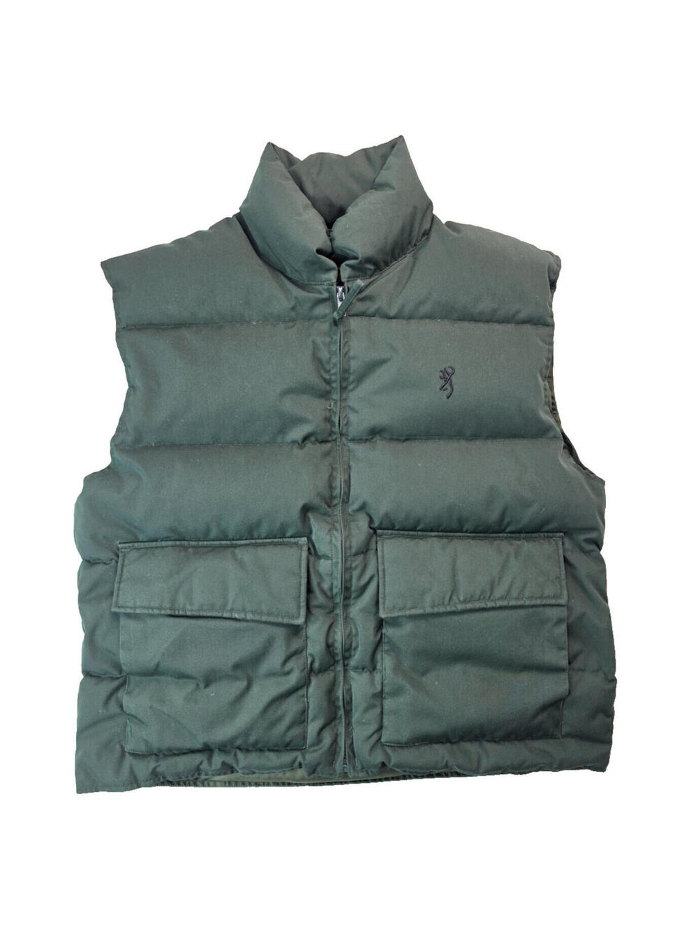 Browning Vintage Dark Green Goose Down Puffer Vest Gilet Mens Size Medium M